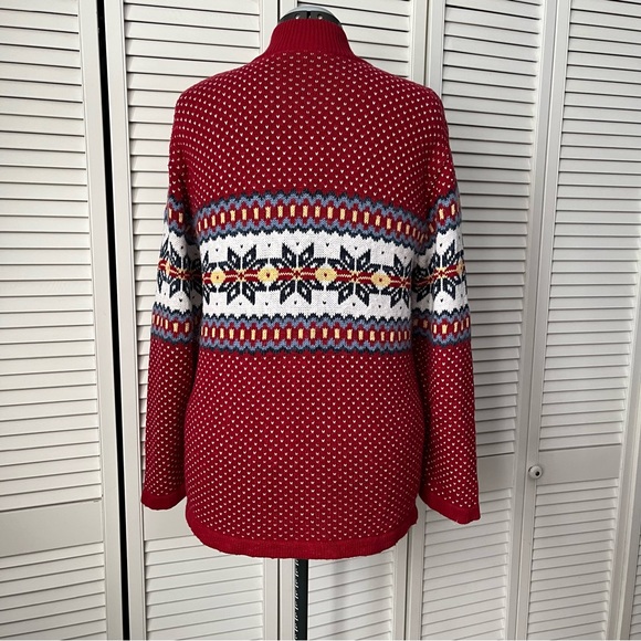 Vintage Liz Claiborne Nordic 1/4 zip sweater M - Picture 8 of 11
